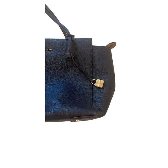 Michael Kors Womens Mercer Admiral Padlock Leather Satchel Bag - Picture 5 of 7